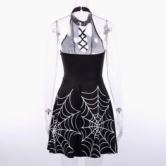 Black Widow Fit And Flare Mini Dress - Picture 4 of 8